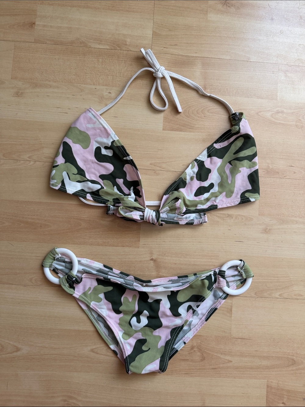 Pink Camouflage Multiway Wear Bikini Set